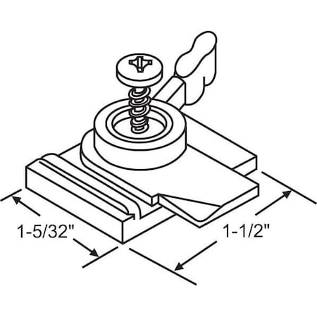 Strybuc Sweep Lock White 50-619RHA